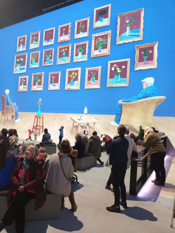 visitors to an art gallery